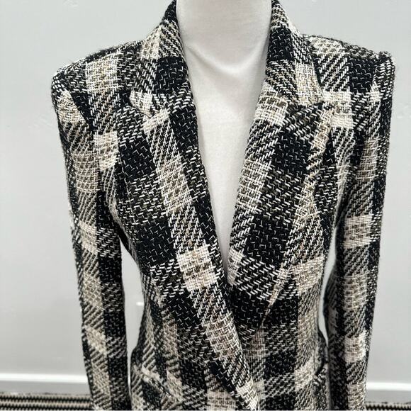 NWOT Zara Long Textured Check Blazer. Blogger fave. - Picture 13 of 14